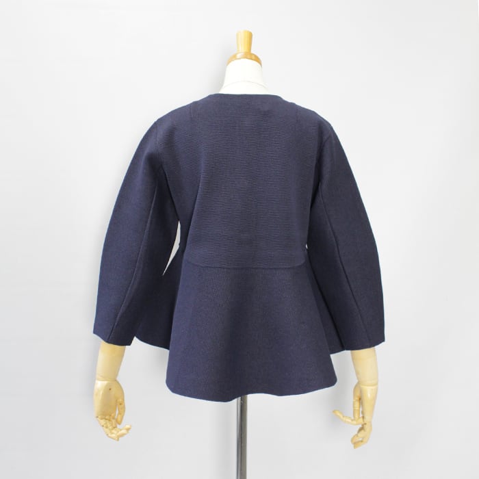 MARILYN MOON マリリンムーン paper knit embroidery peplum jacket
