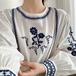 2色/フロント刺繍ギャザーワンピース ・12121