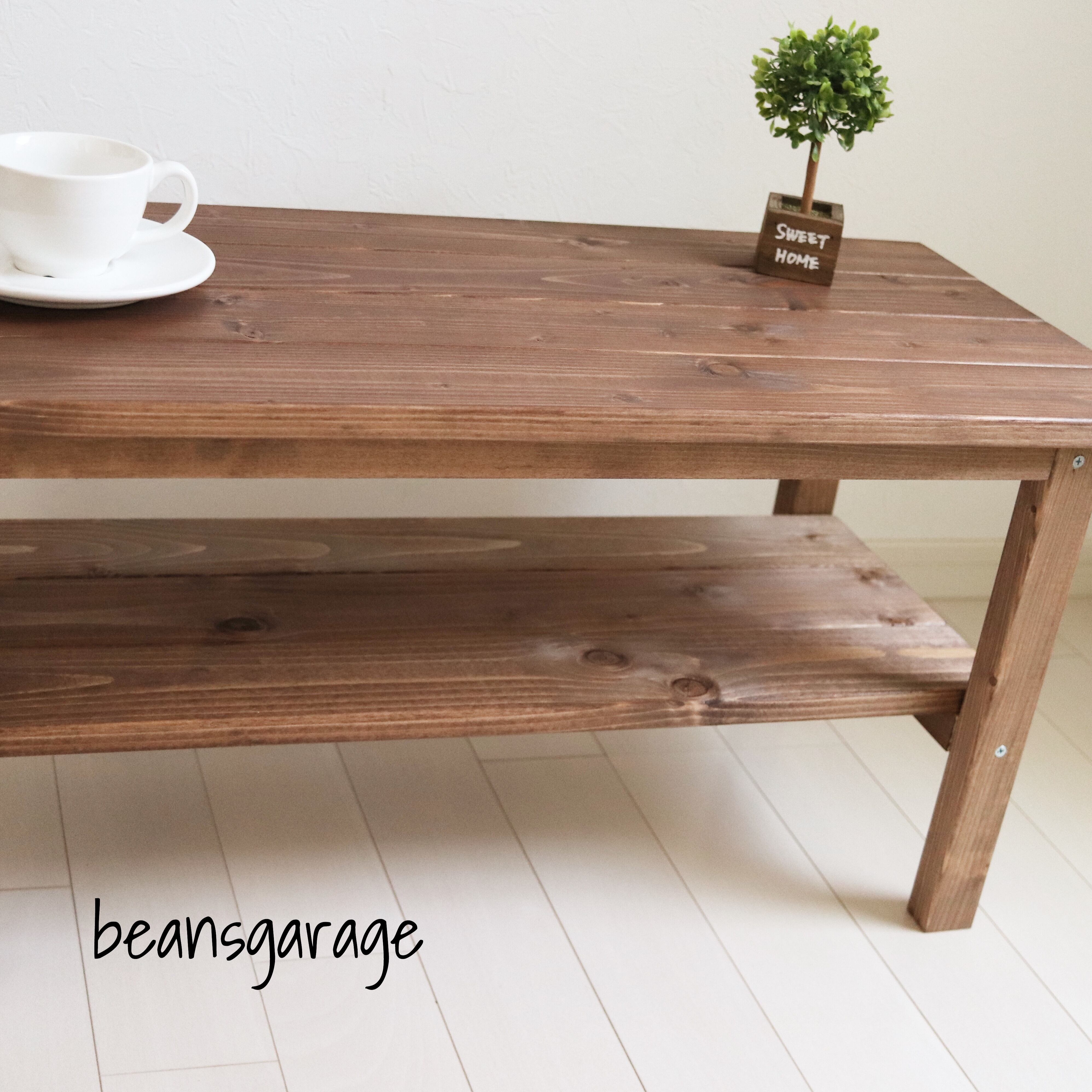 ローテーブル 80×36 無垢材 カフェテーブル コーヒーテーブル