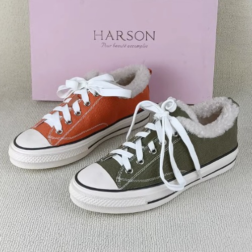 スニーカー レディース 靴 シューズ レースアップシューズ 紐靴 ボア付き ふわふわ 秋冬 ラウンドトゥ ローカットスニーカー キャンバスシューズ カジュアル お出かけ おしゃれ 歩きやすい 女性