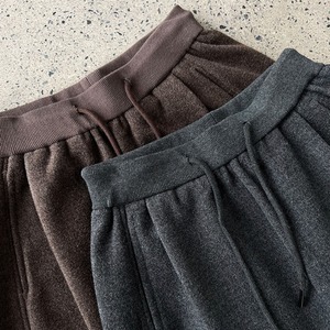 drawstring wide pants　J00381