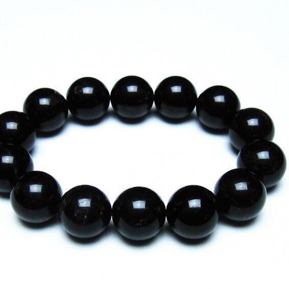 モリオン 黒水晶 ブレスレット 16mm 一点物 メール便可 [M便 1/10] 111-46377