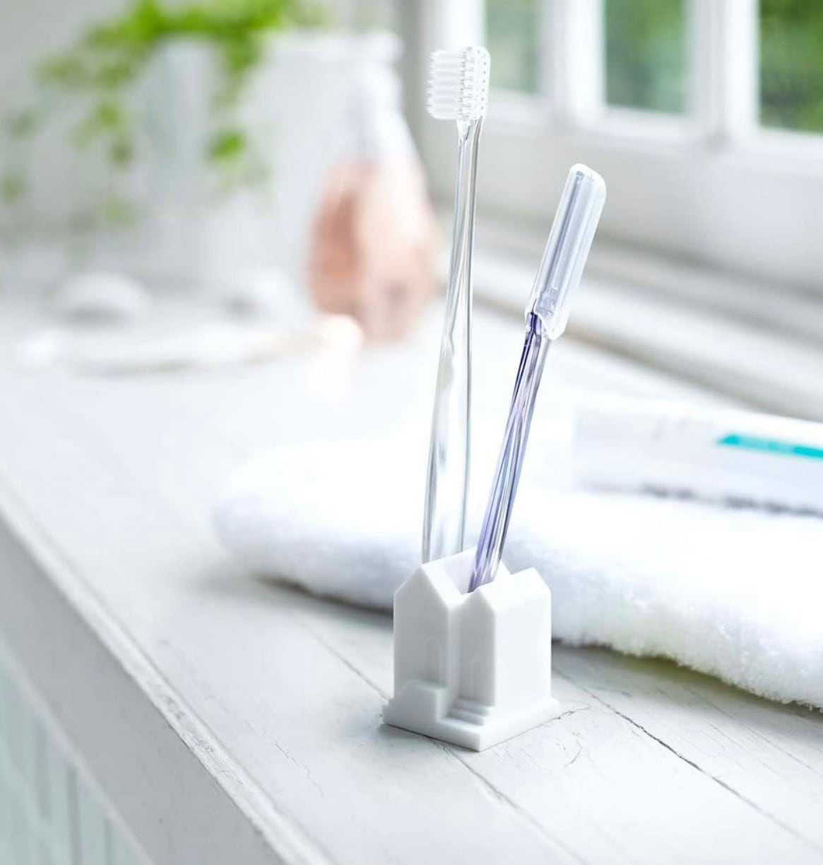 山崎実業 歯ブラシスタンド トゥースブラシスタンド ハウス ホワイト