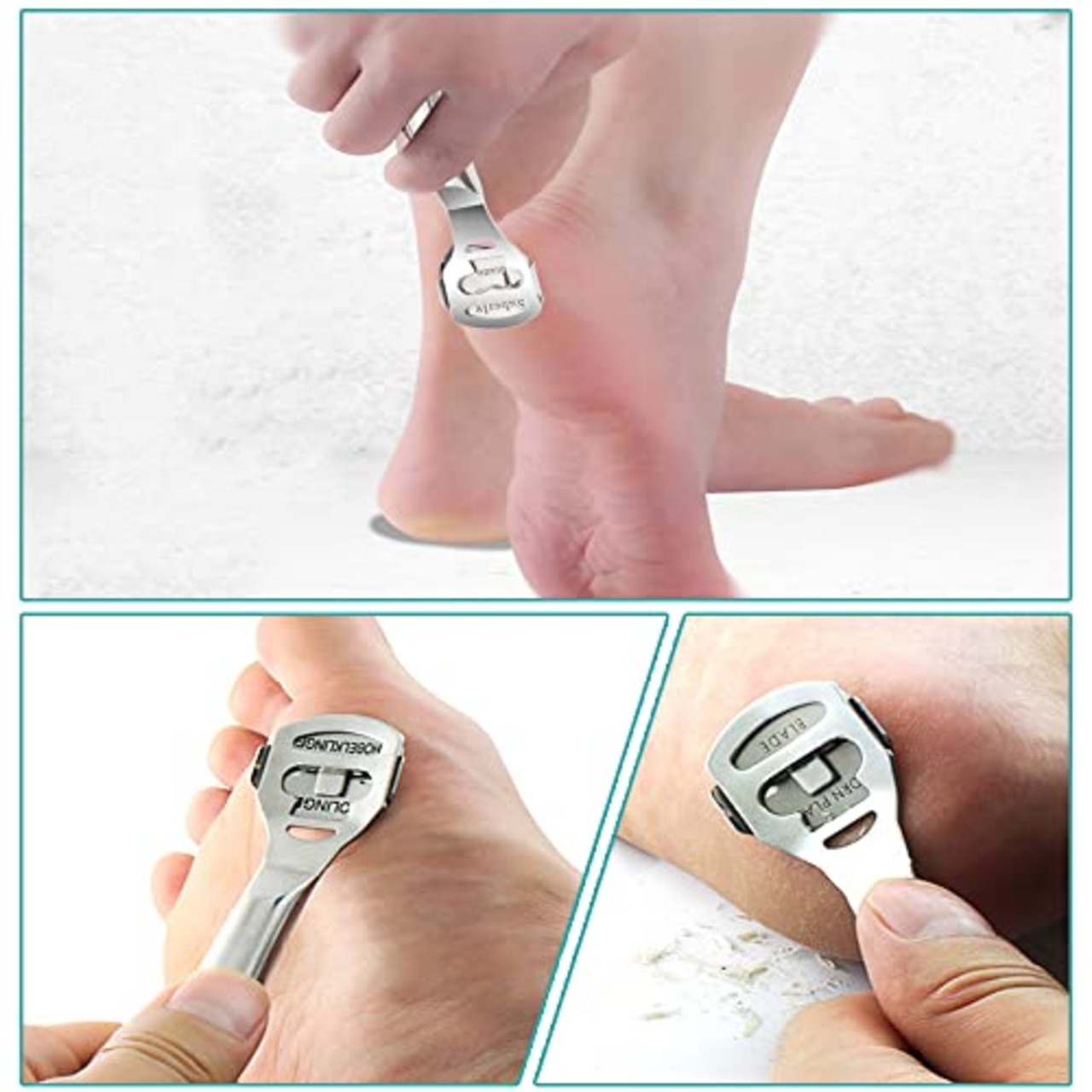 DFsucces 角質削り 魚の目 かかと 角質取り 角質ケア うおのめ 足魚の目 角質除去 替刃10枚付き (シルバー) 1.0 個