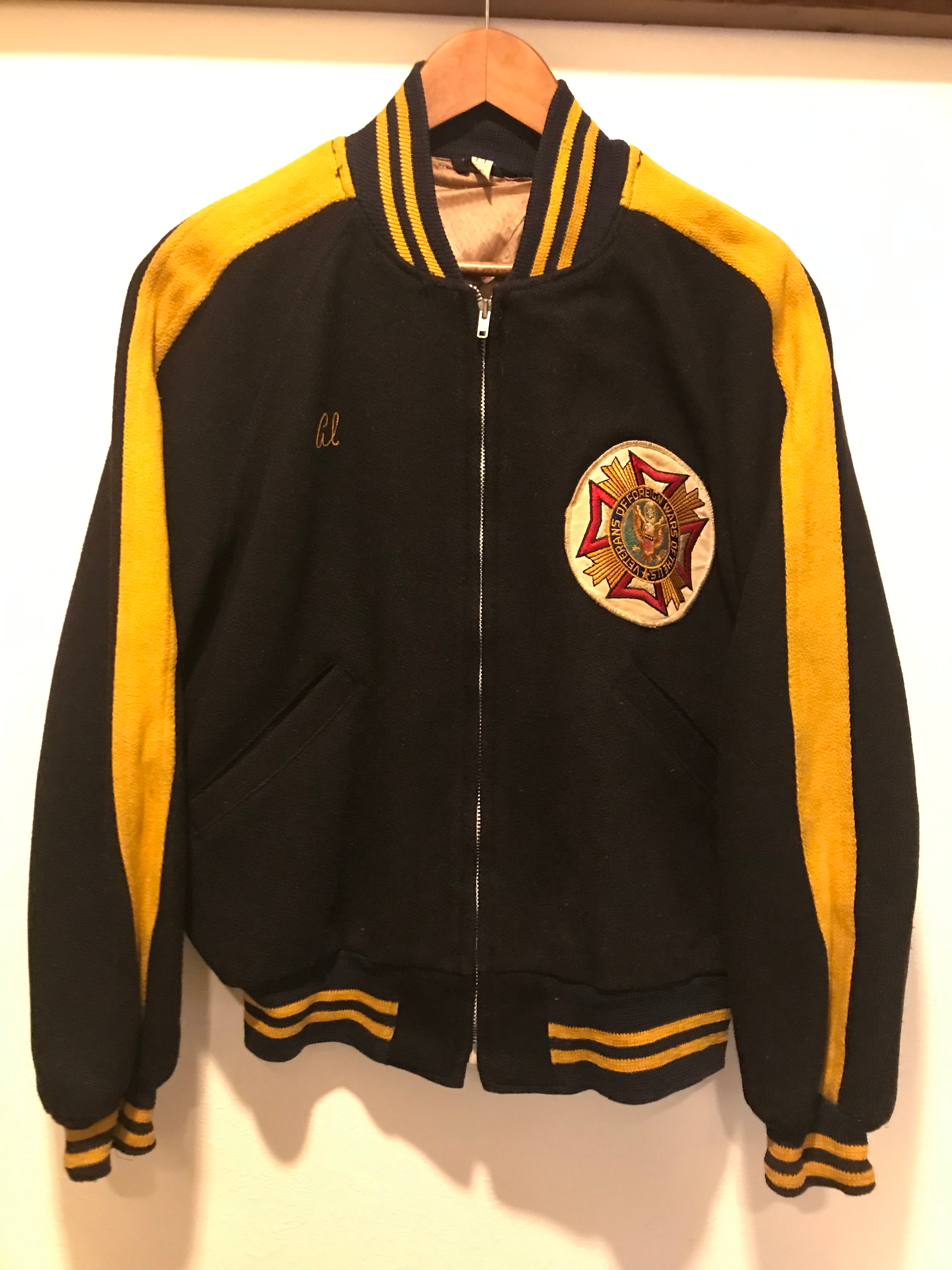 30s ヴィンテージ ボタスタ ネイビー 44 XL USA製 vintage