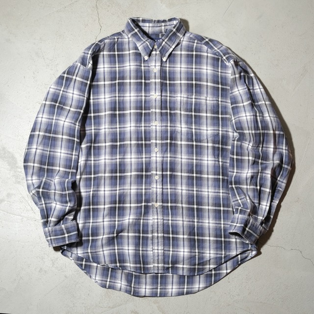 90's GAP plaid BD shirt [XL]