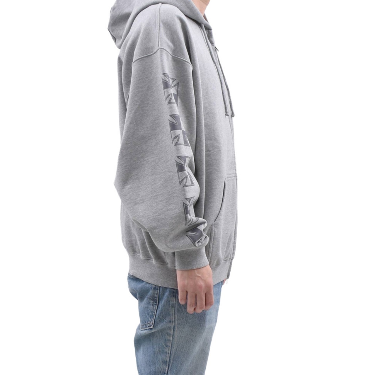 【VETEMENTS】EMBROIDERED BIKER CROSS SLEEVES ZIP-UP H - 2