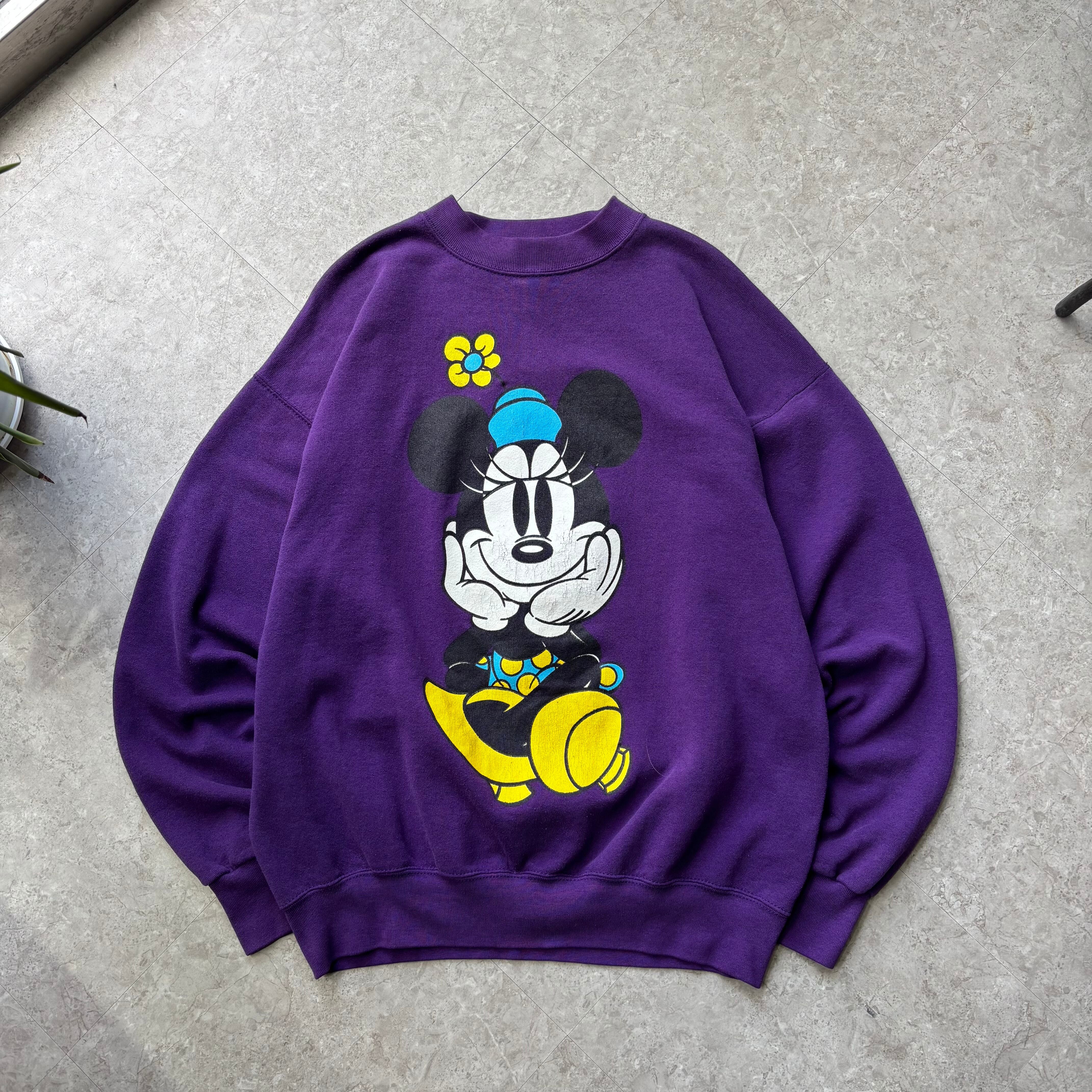 90s Disney "Minnie Mouse" double sided print sweat【仙台店】