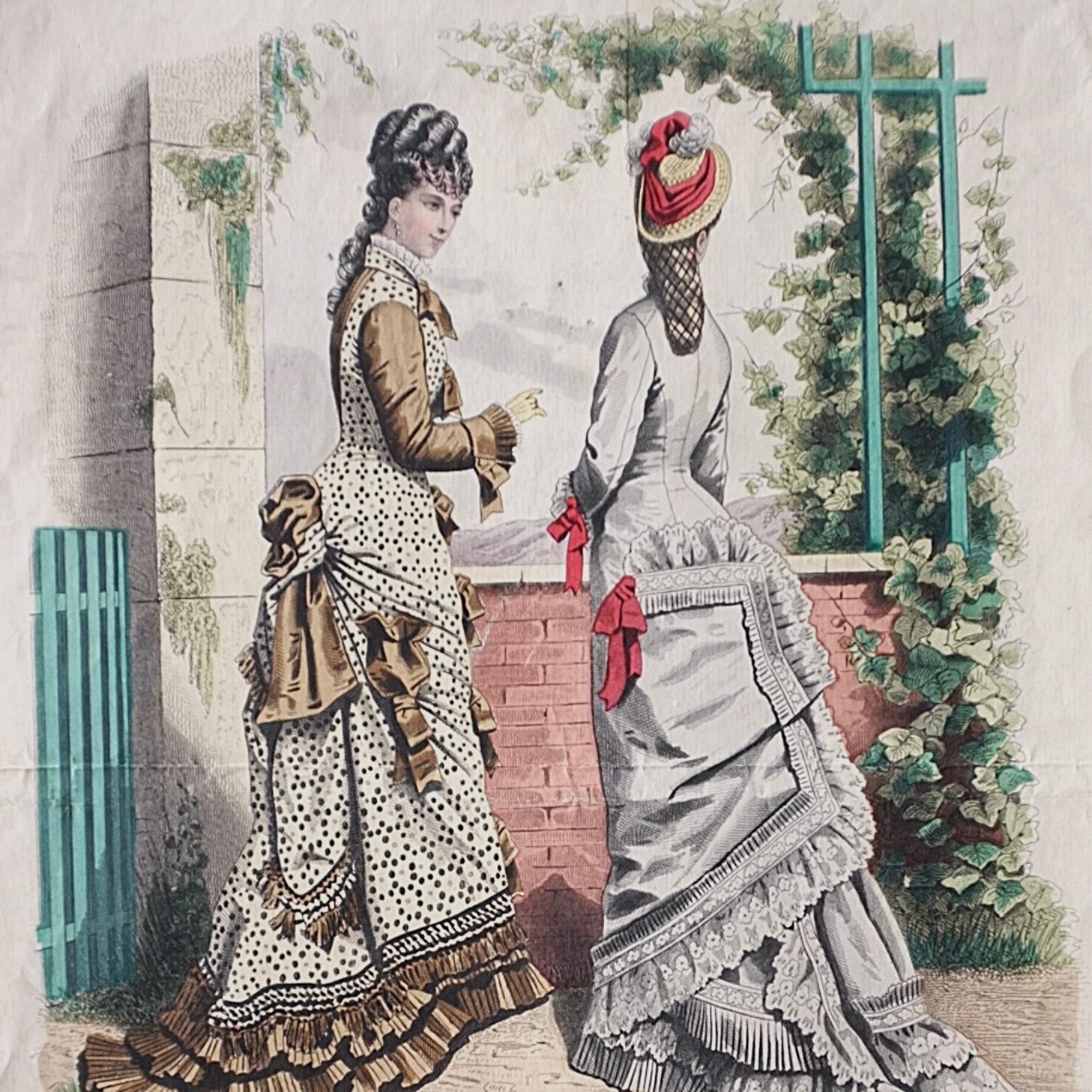 19世紀 France 36c  ファッションプレートi LES MODES PARISIENNES