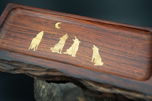 【 エスニックなローズウッド 】ココボロ ペントレイ 木象嵌 月に吠える