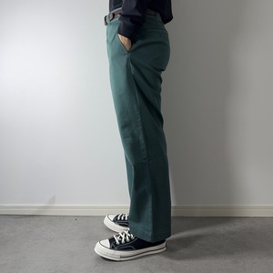 70s Dickies 874 work pants "made in USA" Lincoln Green W33L26相当 古着