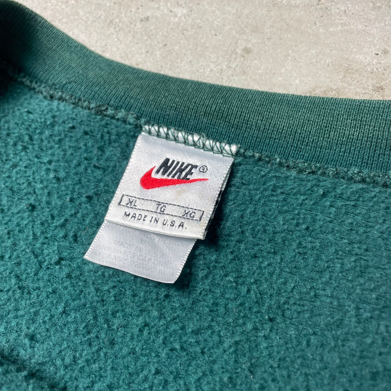 90s NIKEナイキ キャップ 刺繍ビッグロゴ USA 緑グリーンオレンジ