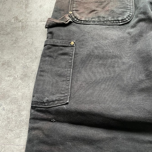 00s USA製 ブラック ダブルニー Carhartt カーハート 詳細写真17
