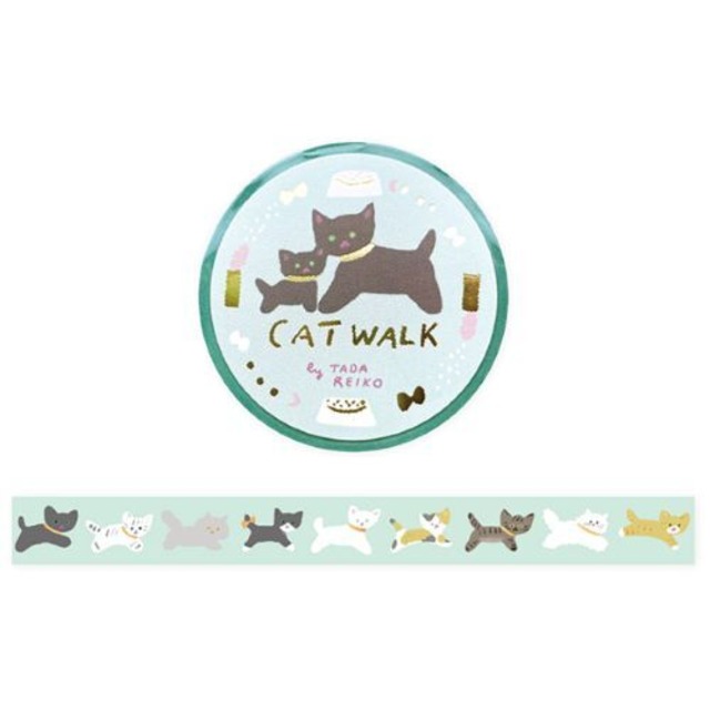 【多田玲子】マスキングテープ「CAT WALK」