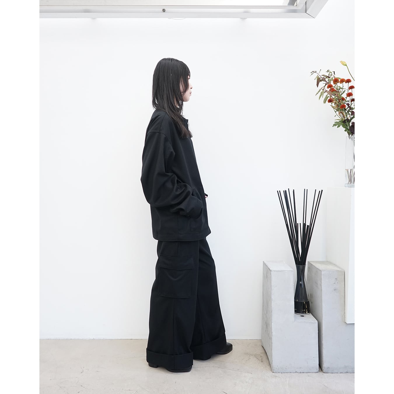 kujaku] (クジャク) J-974 Luxury Blend Oversized Zip Jacket ver.YN