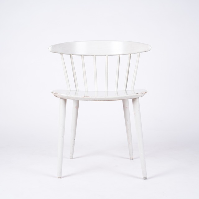 北欧家具ヴィンテージ　FDB モブラー Jorge Baekmark J104 ビーチ材ホワイトペイント 2脚セット