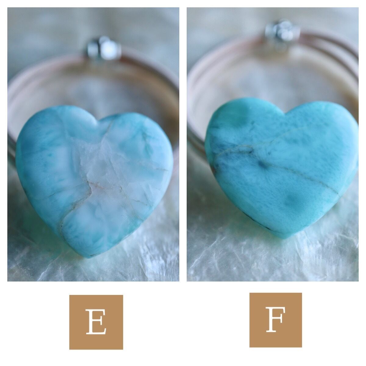 ゴム交換可能】大きめ ラリマー の そそら ヘアゴム⑤✩.*˚天然石×ヘアゴム 