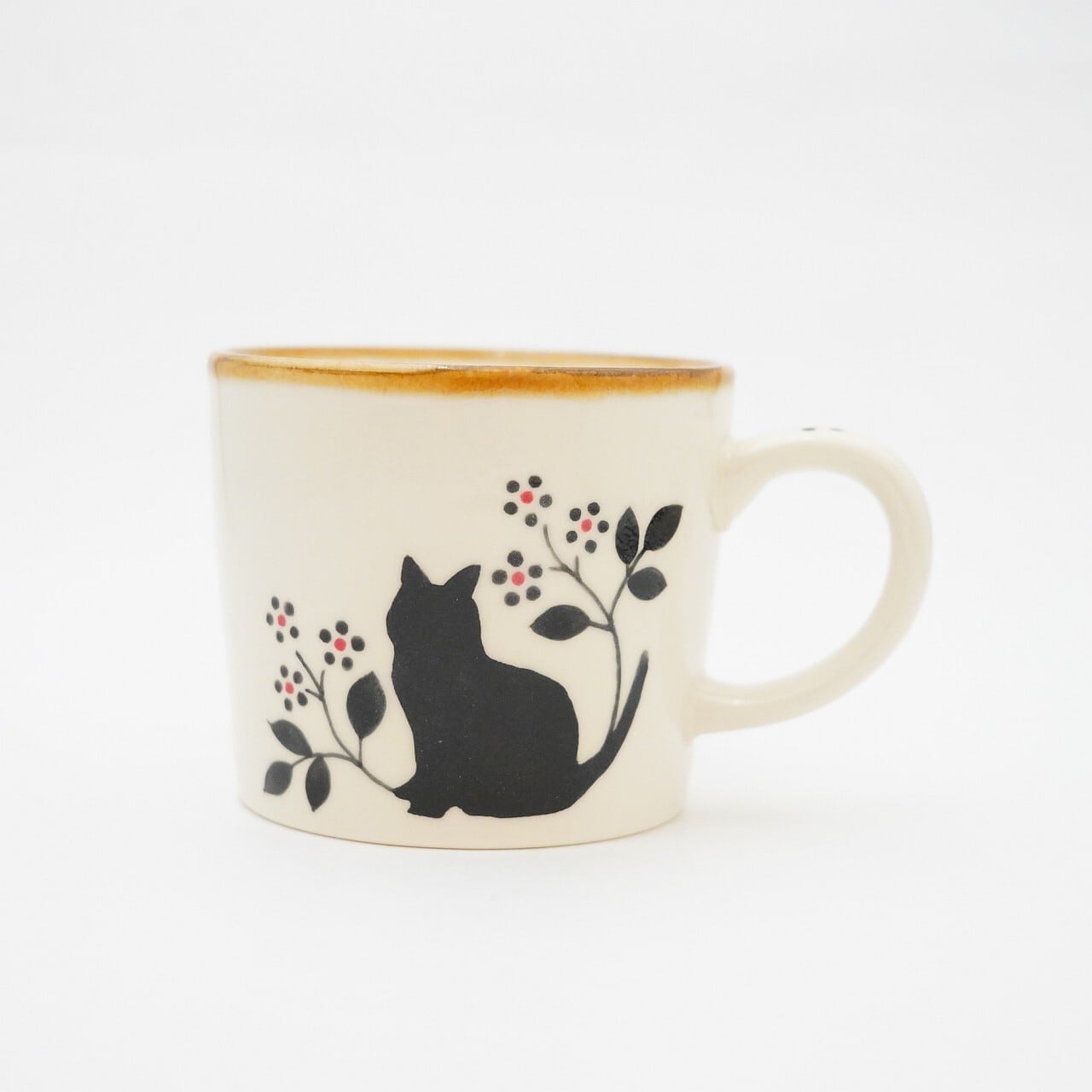 【久保島 利恵】黒猫マグカップ A-1