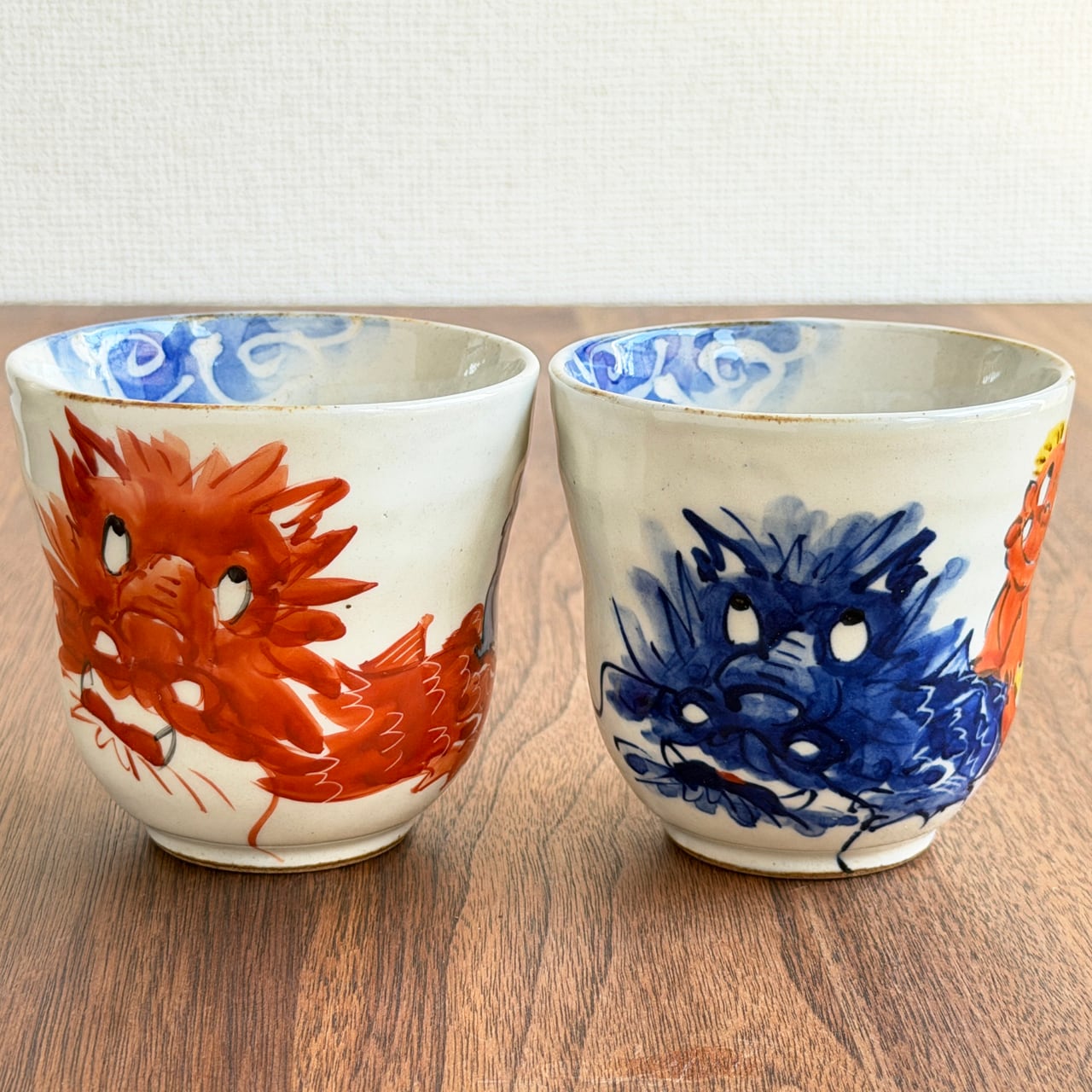 龍に鬼シリーズ」湯呑（ 赤鬼 / 青鬼 ） 波佐見焼 陶工房 楽-RAKU