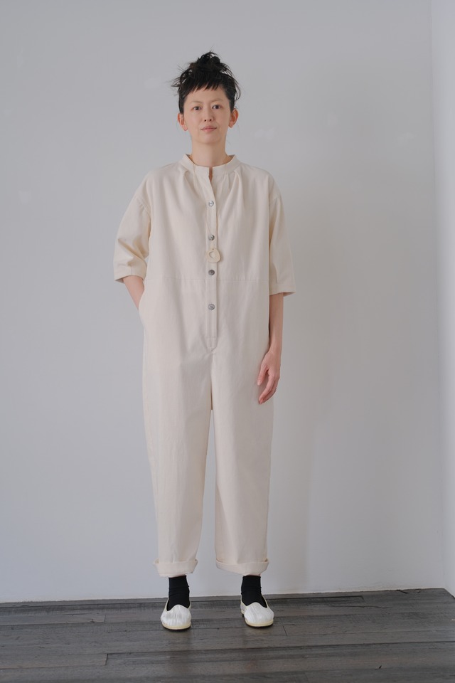 dress.57 harf sleeves tsunagi kinari organic cotton corduroy