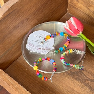 GOODSビーズハートブレスレット