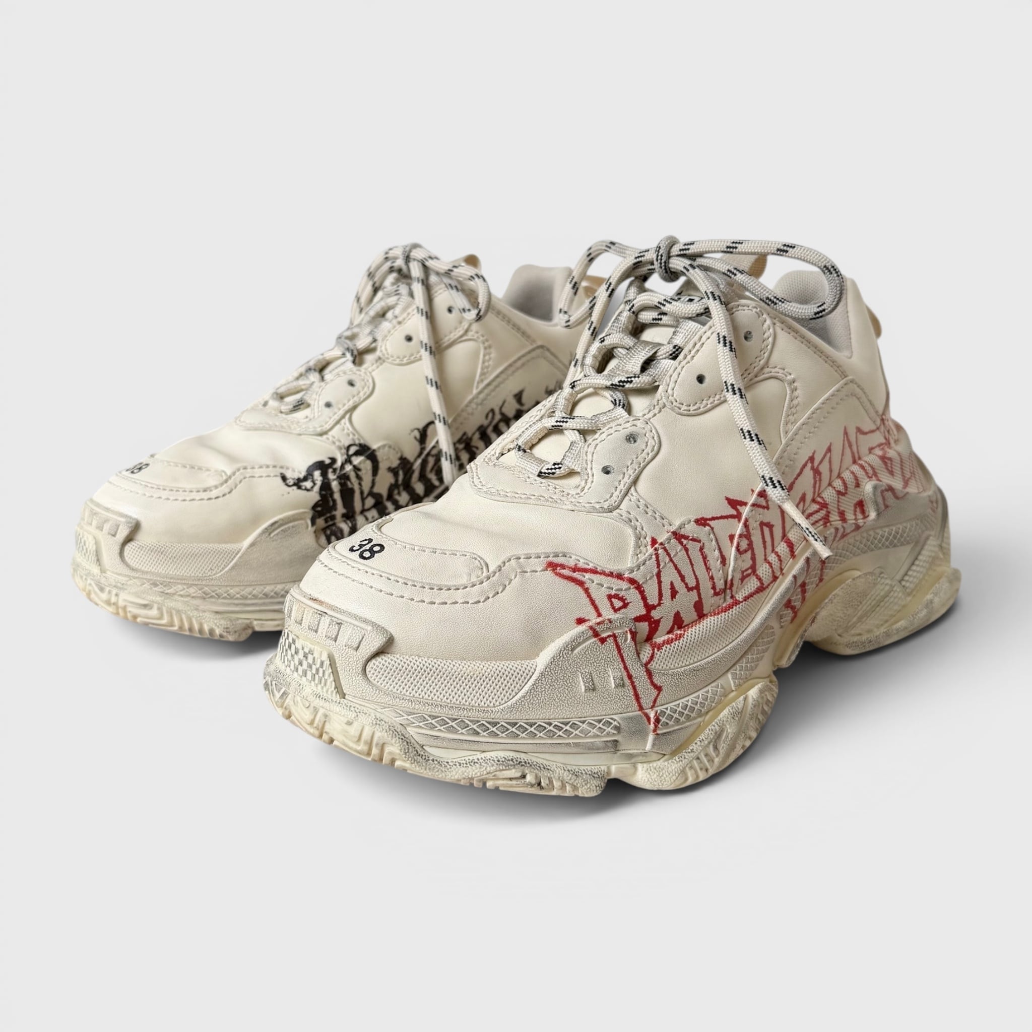 BALENCIAGA Triple S Graffiti Sneaker White 38 | BRAND RESORT