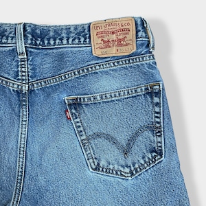 【LEVI'S】550 ジーンズ デニム ジーパン ワイドテーパード ジッパーフライ W36 L34 リーバイス ルーズ ダボパン ダメージ ジーンズ RELAXED FIT レソト製 US古着