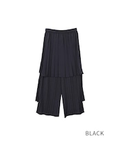 レイヤードプリーツパンツ (BLACK) CQ-47003