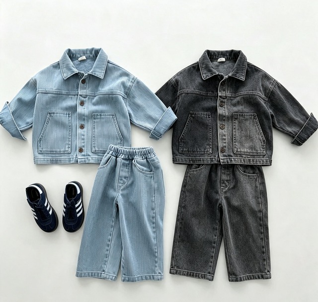 【BABY&KID】デニムオシャレセットアップ