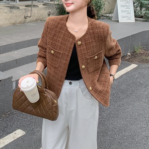 Brown check jacket S1663