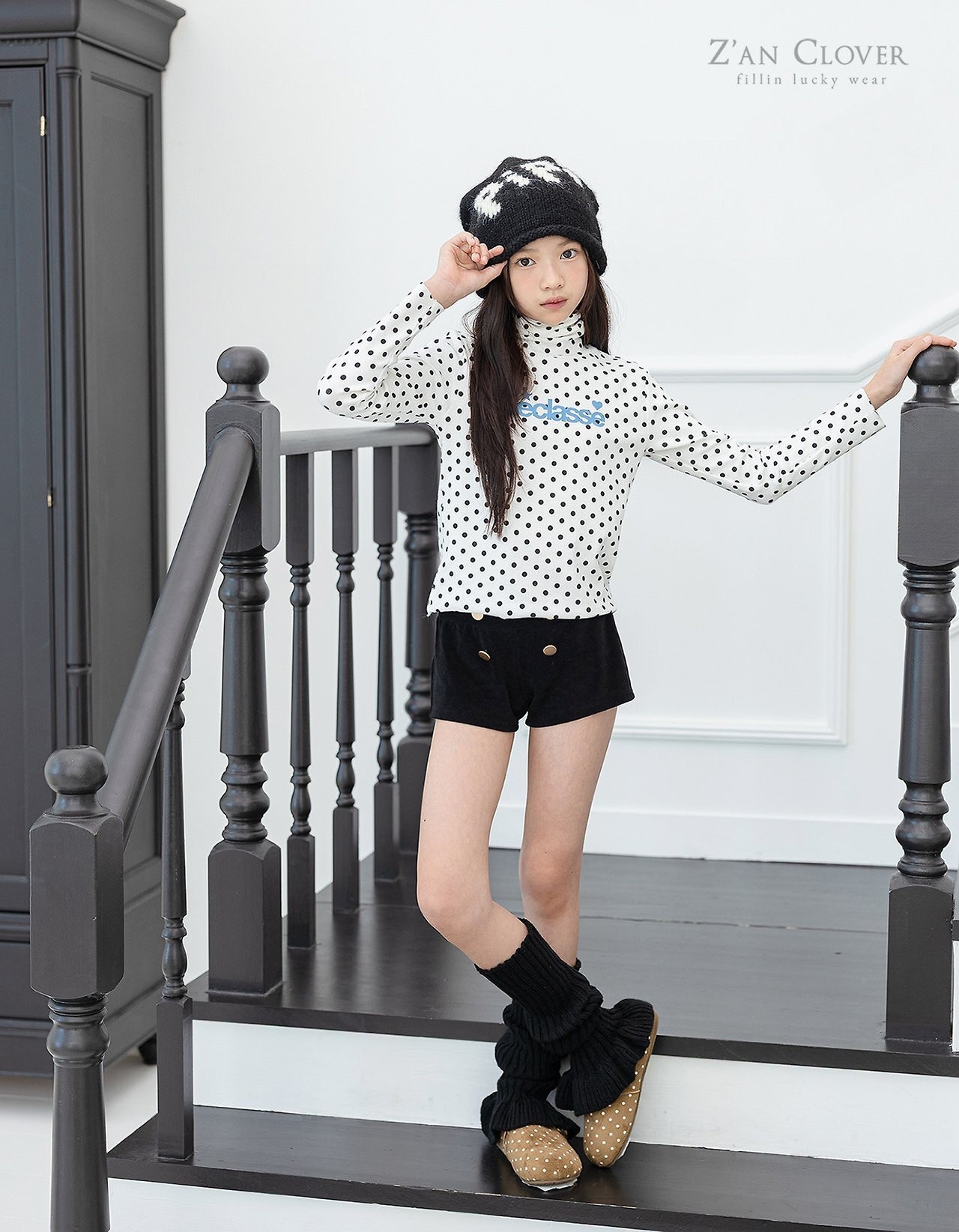 ZAN CLOVER［取寄］frill knit leg warmer 26winter