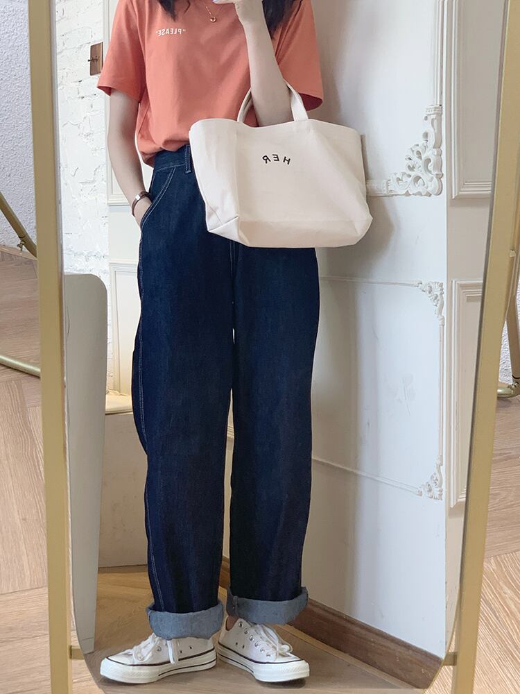 薄手ジーンズ レディースサマースタイルハイウェストウェストソリッド カラーボタンスリム 夏物 ソリッドカラー ビッグFスモールZ韓国92682265564