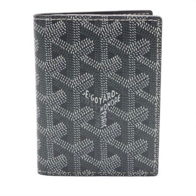 Rare ◇ GOYARD Saint-Pierre Card Case, Bifold Wallet, Gray, Goyardine Canvas, Voiselle Calfskin, Unisex
