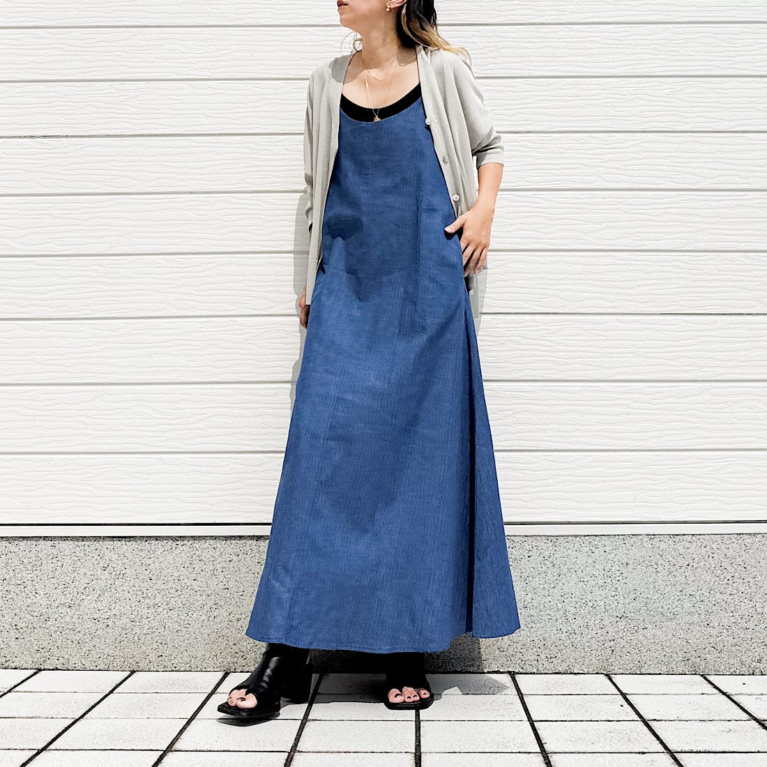 WEB限定アイテム】デニムキャミワンピース | Q♡