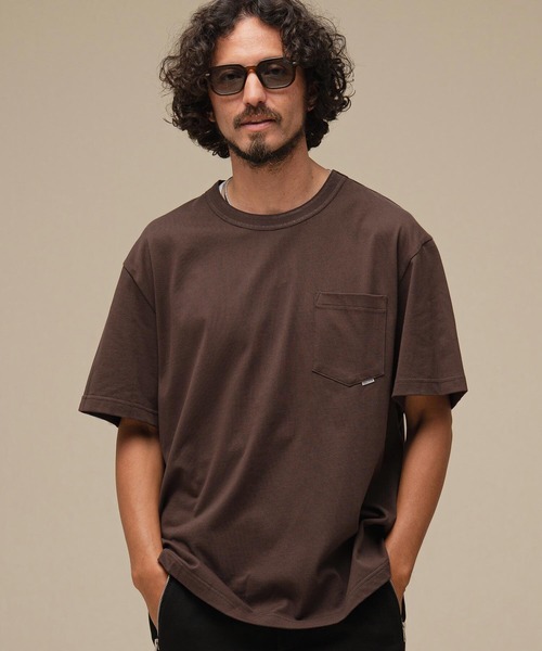 THEOREM Flag Label Poketed Tee (BRN) TRM-2624014