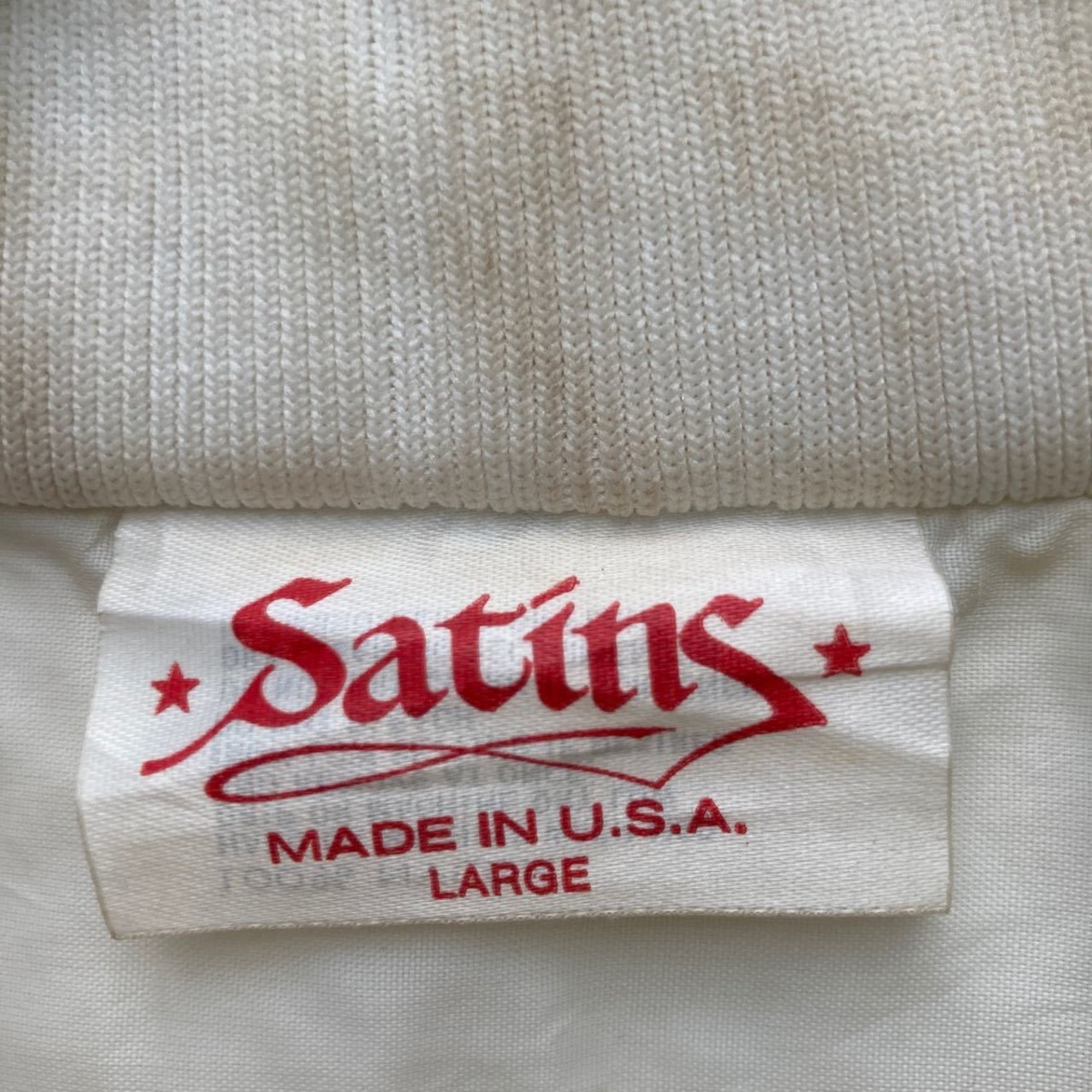 Satins ナイロン ジャケット L ホワイト スイングトップ アメリカ製 
