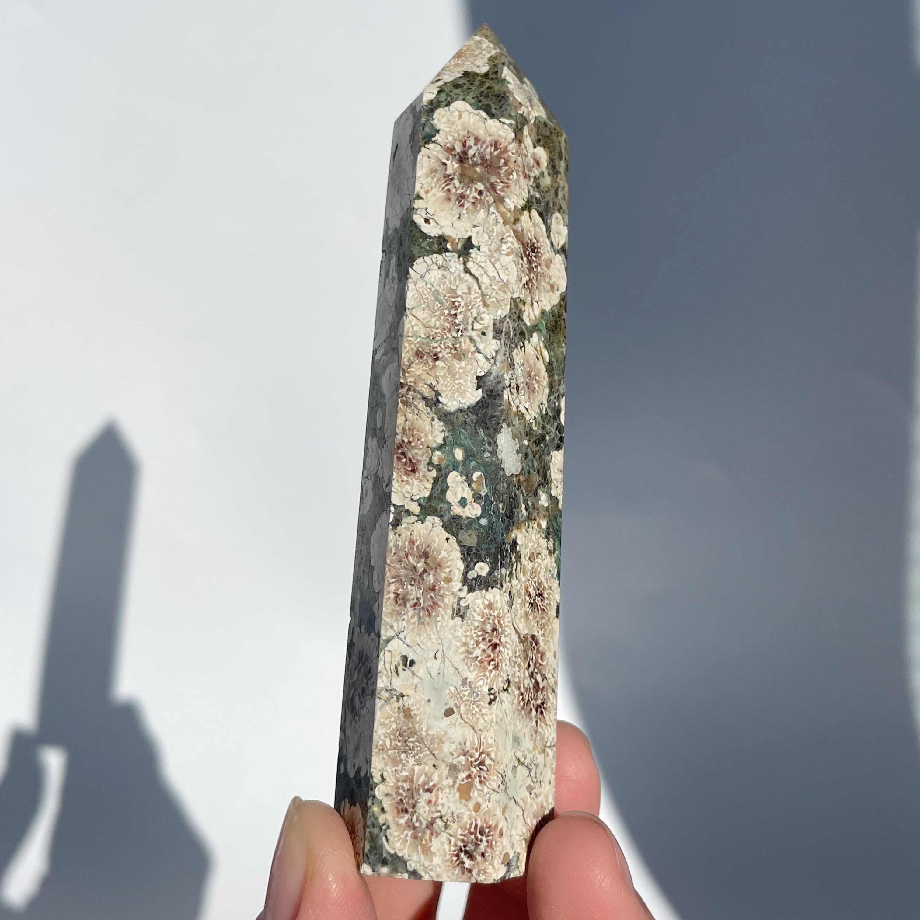 グリーンフラワージャスパー タワー03◇ Green Flower Jasper ◇天然石