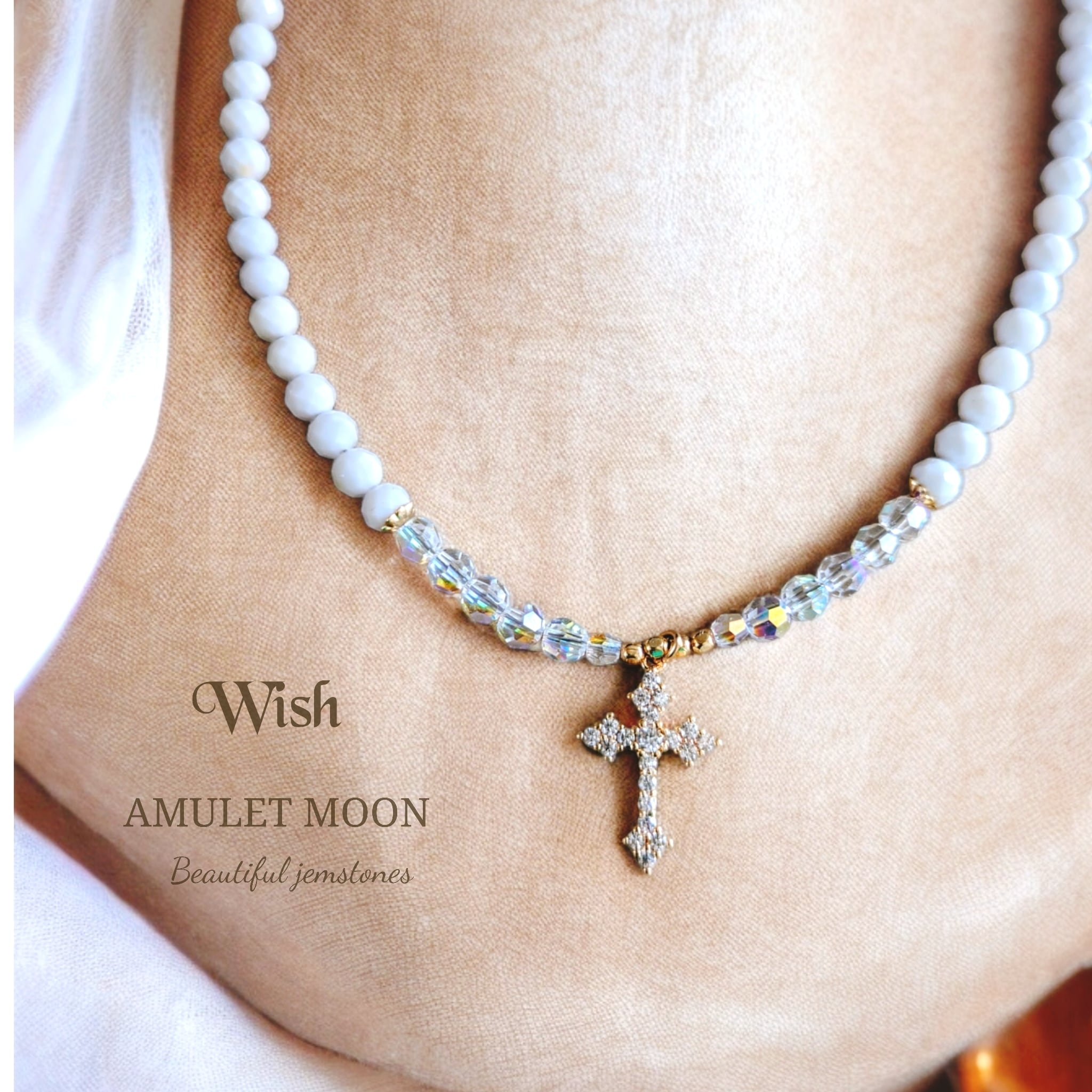 14kgf 青いお月さまと星のチャーム