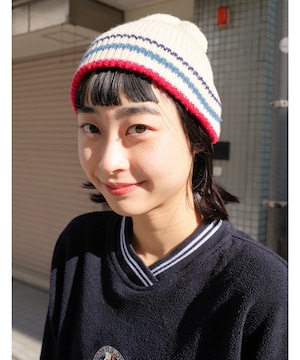 【送料無料】Striped knit cap