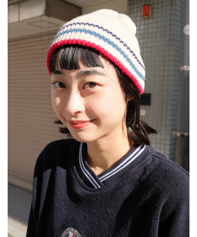 【送料無料】Striped knit cap