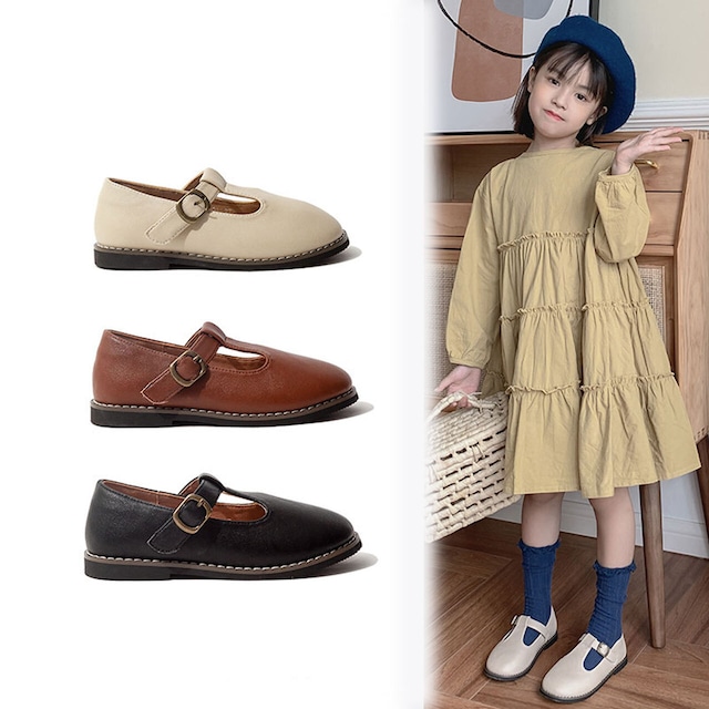 17.5-23 classic T-strap loafer ３color