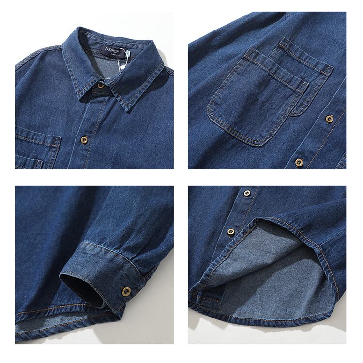 ★MULTI-POCKET DENIM CASUAL SHIRT　　　7289