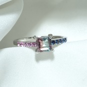 バイカラートルマリン 0.7ct リング pt900