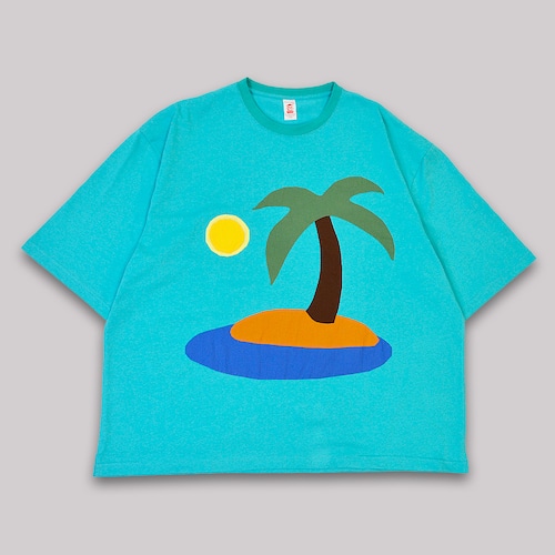 CC PATCH WORK TEE  -SUNRISE GREEN-