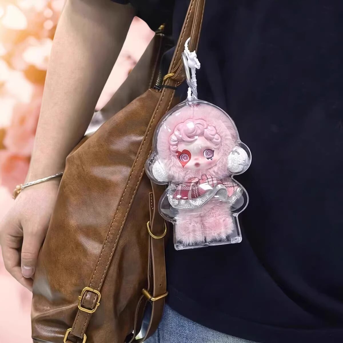 SKULLPANDA用 ぬいぐるみクリア 保護ケース ディスプレイ 透明PC素材