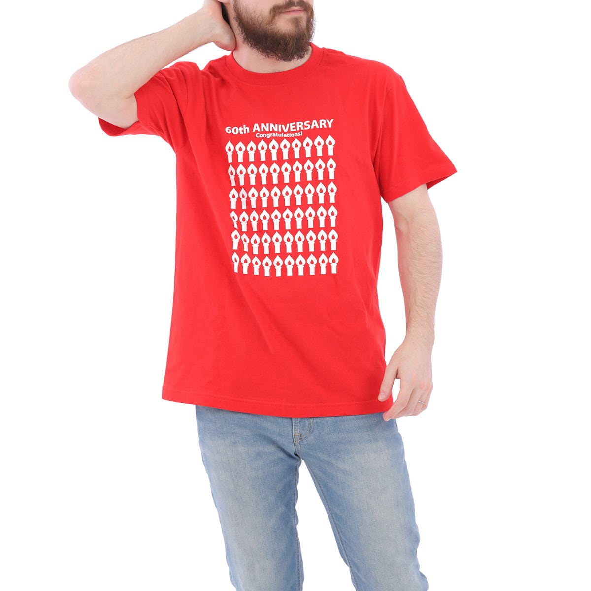 還暦祝い キャンドル デザイン Tシャツ ms09 還暦 お祝い 父 母 ギフト プレゼント 60歳