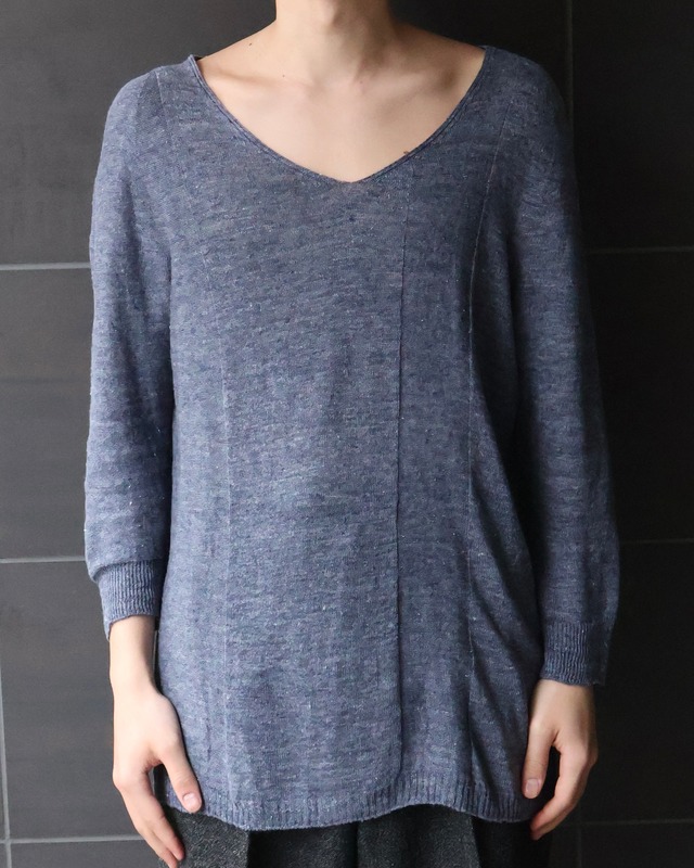 【Y's】coloring v-neck linen tops