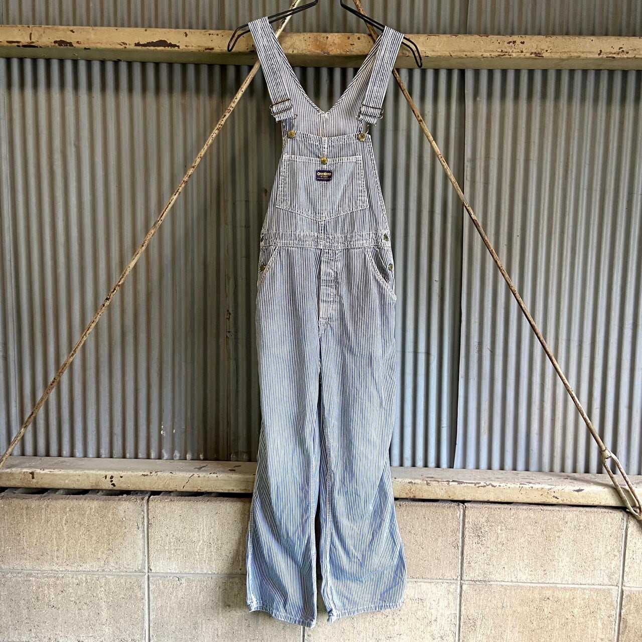 古着 70年代 オシュコシュ Osh kosh ヒッコリーストライプ 