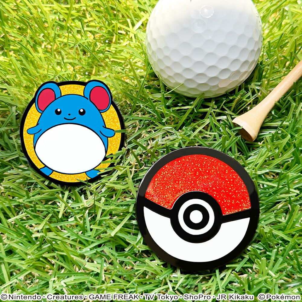 ポケモン ゴルフマーカーBIGサイズ（マリル） マグネット クリップ式