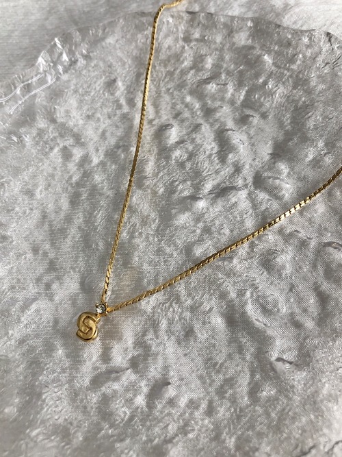 Christian Dior クリスチャン ディオール ネックレス ゴールド CD ストーン vintage ヴィンテージ オールド t77eyn